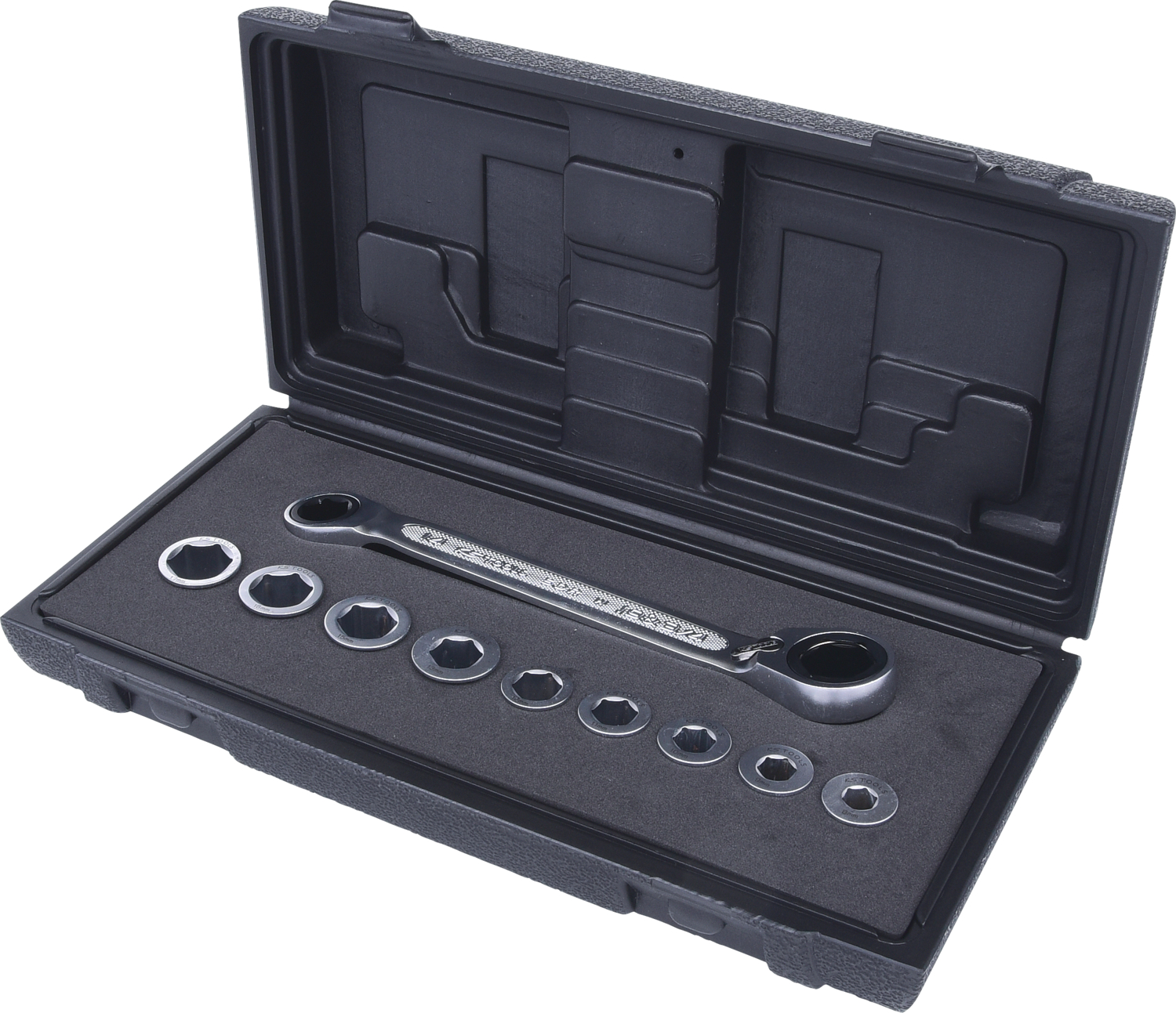 KS Tools GEARplus Doppel-Ratschenringschlüssel-Satz umschaltbar 10-tlg