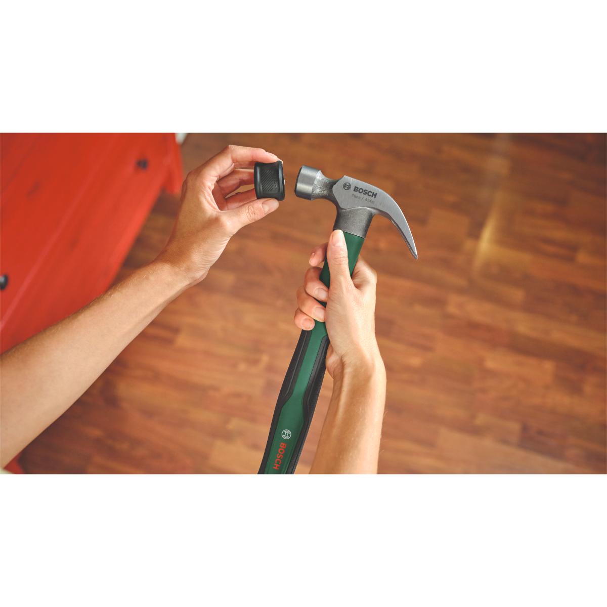 Bosch Klauenhammer 450 g / 16 oz + weicher Stoßfänger, 2-teiliges Set