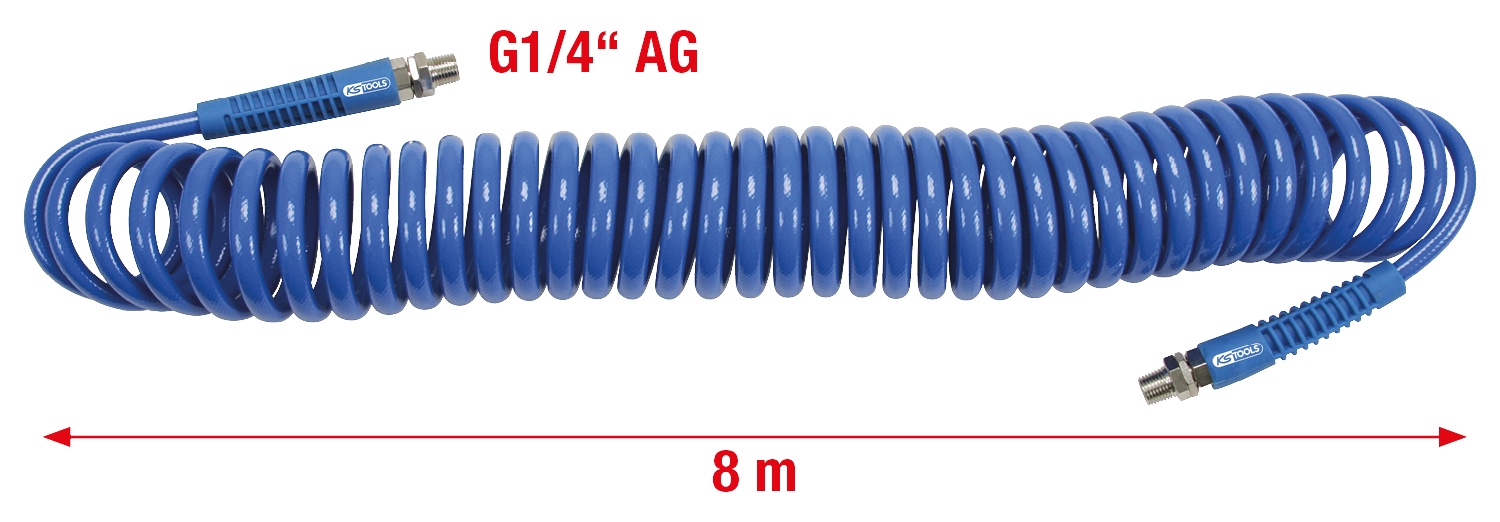 KS Tools PU-Druckluft-Spiralschlauch