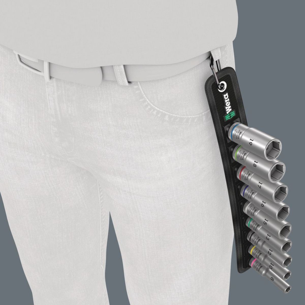 Wera Belt B Deep 1 Steckschlüsseleinsatz-Satz, 3/8"-Antrieb, 9-teilig
