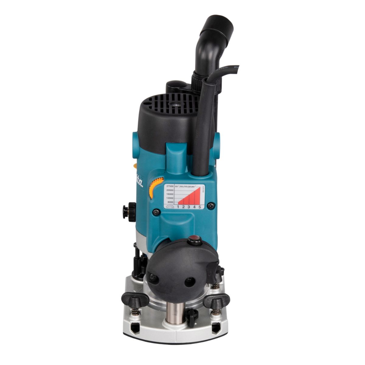 Makita Oberfräse 1.100 W inkl. D-53556 12-teiligem Fräser-Set im MAKPAC RP1111CJFA