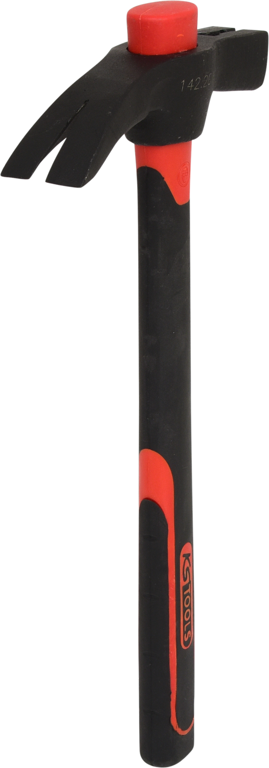 KS Tools Klauenhammer mit Fiberglasstiel, 700g