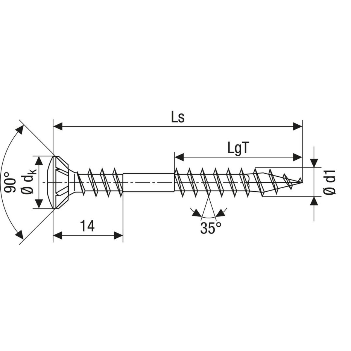 SPAX Fassadenschraube A2 Linsensenkkopf Klein 8mm starke Fräsrippen T-Star Plus T20 Fixiergewinde 4C