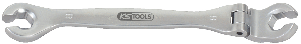 KS Tools CHROMEplus Offener Doppel-Ringschlüssel mit Gelenk