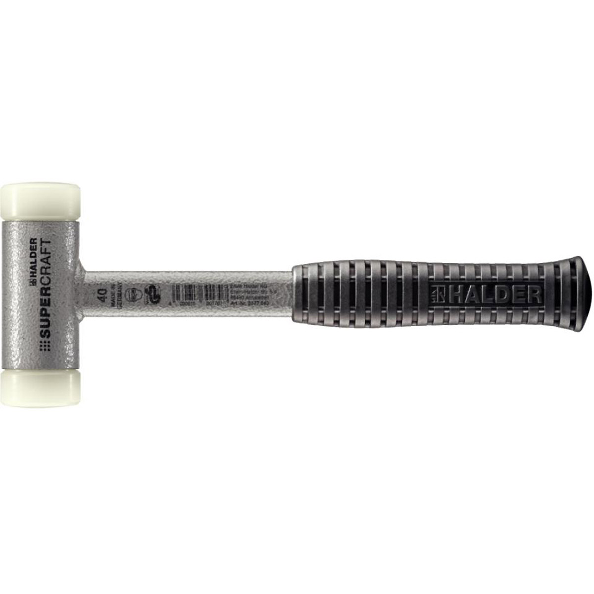 HALDER SUPERCRAFT - Schonhammer rückschlagfrei mit bruchsicherem Stahlrohrstiel, Nylon