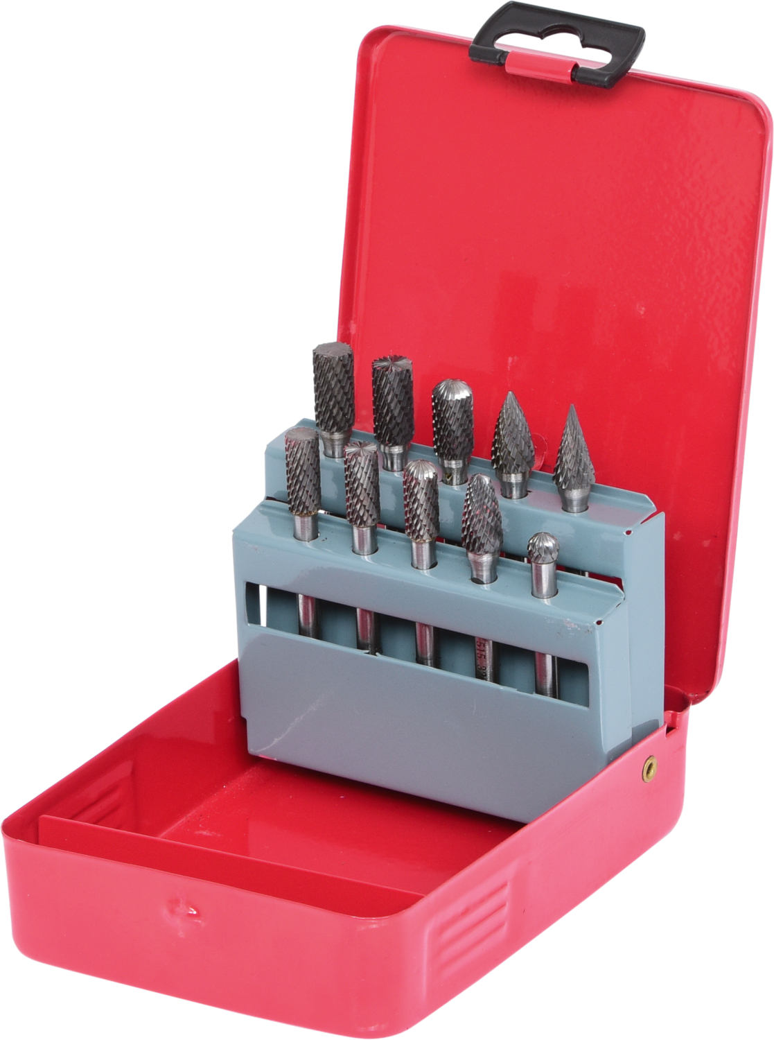 KS Tools HM Frässtift-Satz, Stahlblechkassette, 10-tlg