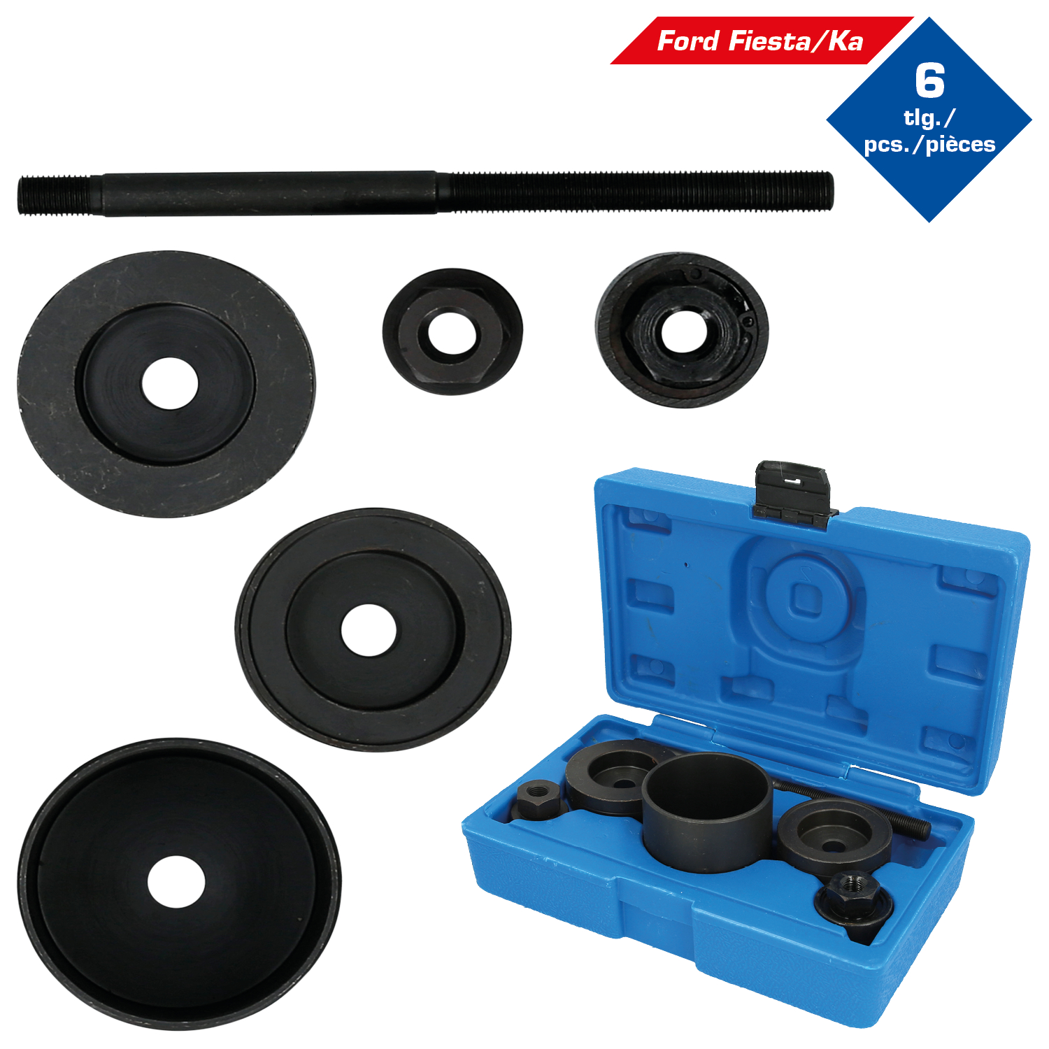 Brilliant Tools Hinterachs-Längslenkerbuchsen-Werkzeug-Satz, für Ford, 6-tlg - BT672400