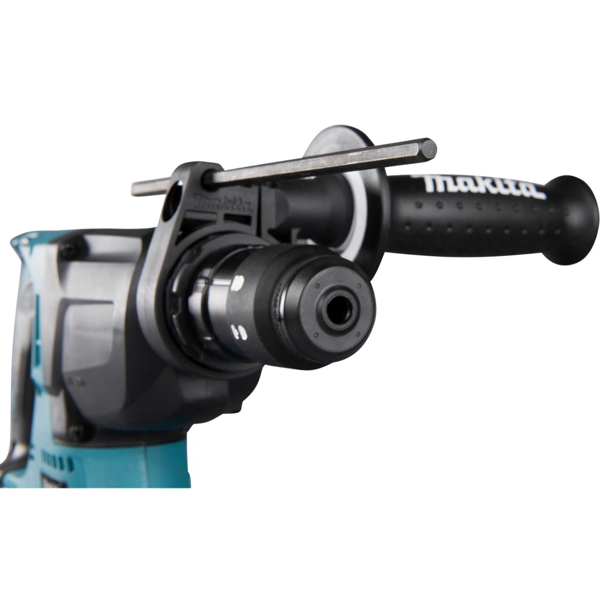 Makita Akku-Kombihammer für SDS-Plus 18V / 6,0 Ah, 2 Akkus + Ladegerät im MAKPAC + SDS-Plus Bohrer-Set B-58992