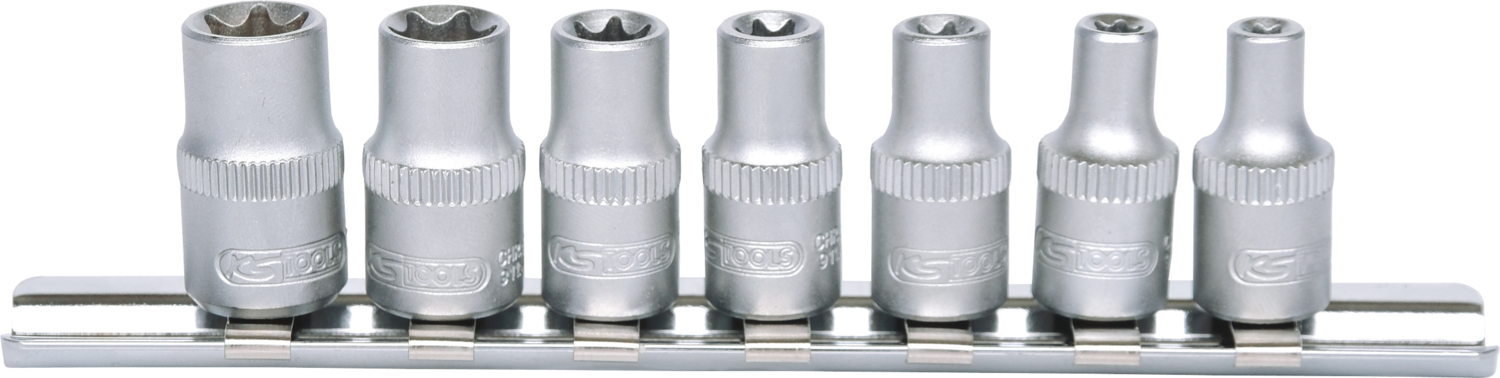 KS Tools 1/4" Torx-E-Stecknuss-Satz, 7-tlg, E4-E11