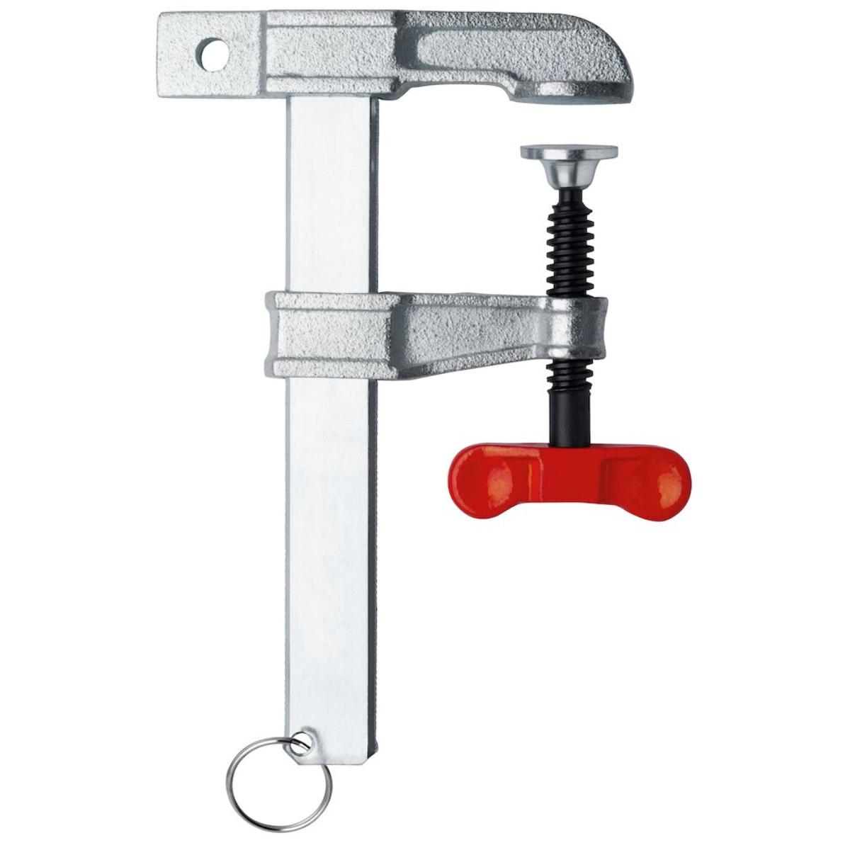 Bessey Polschweißzwinge LP / TP mit Flügelschraube Kabelentlastung am Schienenende / Ring-Innendurch