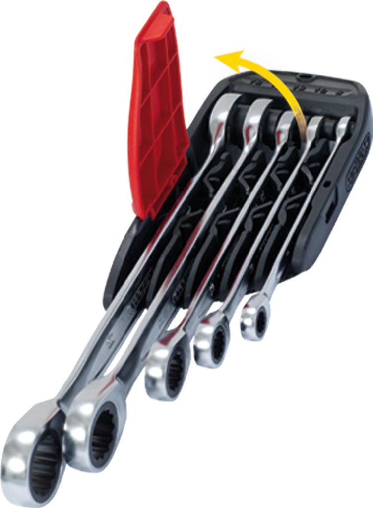 KS Tools DUO GEARplus® Ratschenringmaulschlüssel-Satz mit Maul-Ratschenfunktion, 5-tlg