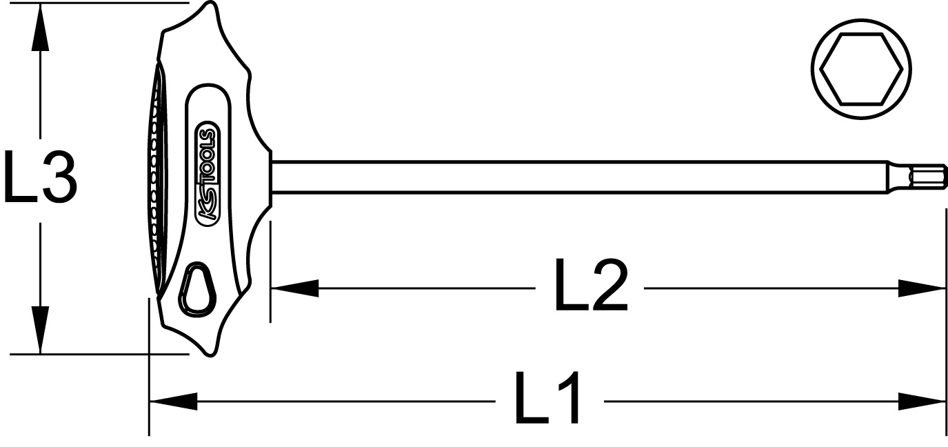 KS Tools T-Griff-Innensechskant-Schlüssel