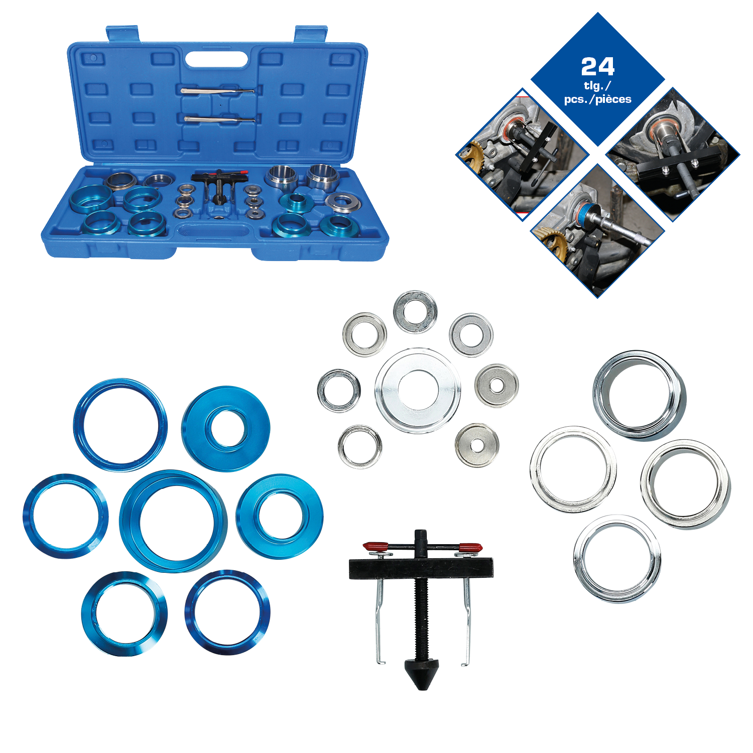 Brilliant Tools Radialdichtring-Montage-Demontage-Satz, 24-tlg - BT542030