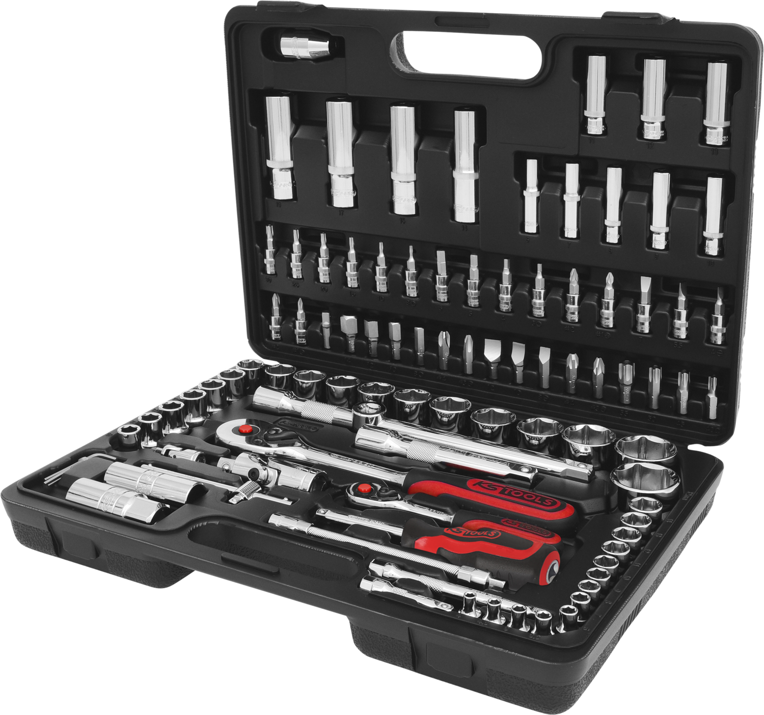 KS Tools 1/4"+1/2" CHROMEplus Steckschlüssel-Satz, 96-tlg
