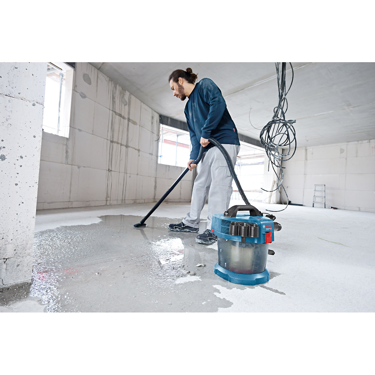 Bosch Akku-Staubsauger GAS 18V-10 L, Solo Version, mit Elektrowerkzeugadapter