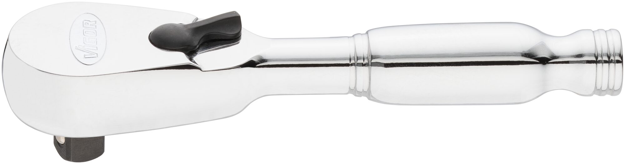 VIGOR Feinzahn-Umschaltknarre, extrakurze Ausführung, V4944-XS, Vierkant 6,3 mm (1/4 Zoll), 95 mm