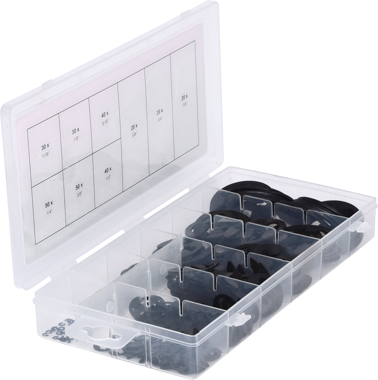 KS Tools Sortiment E-Sicherungsringe, SAE, 300-tlg