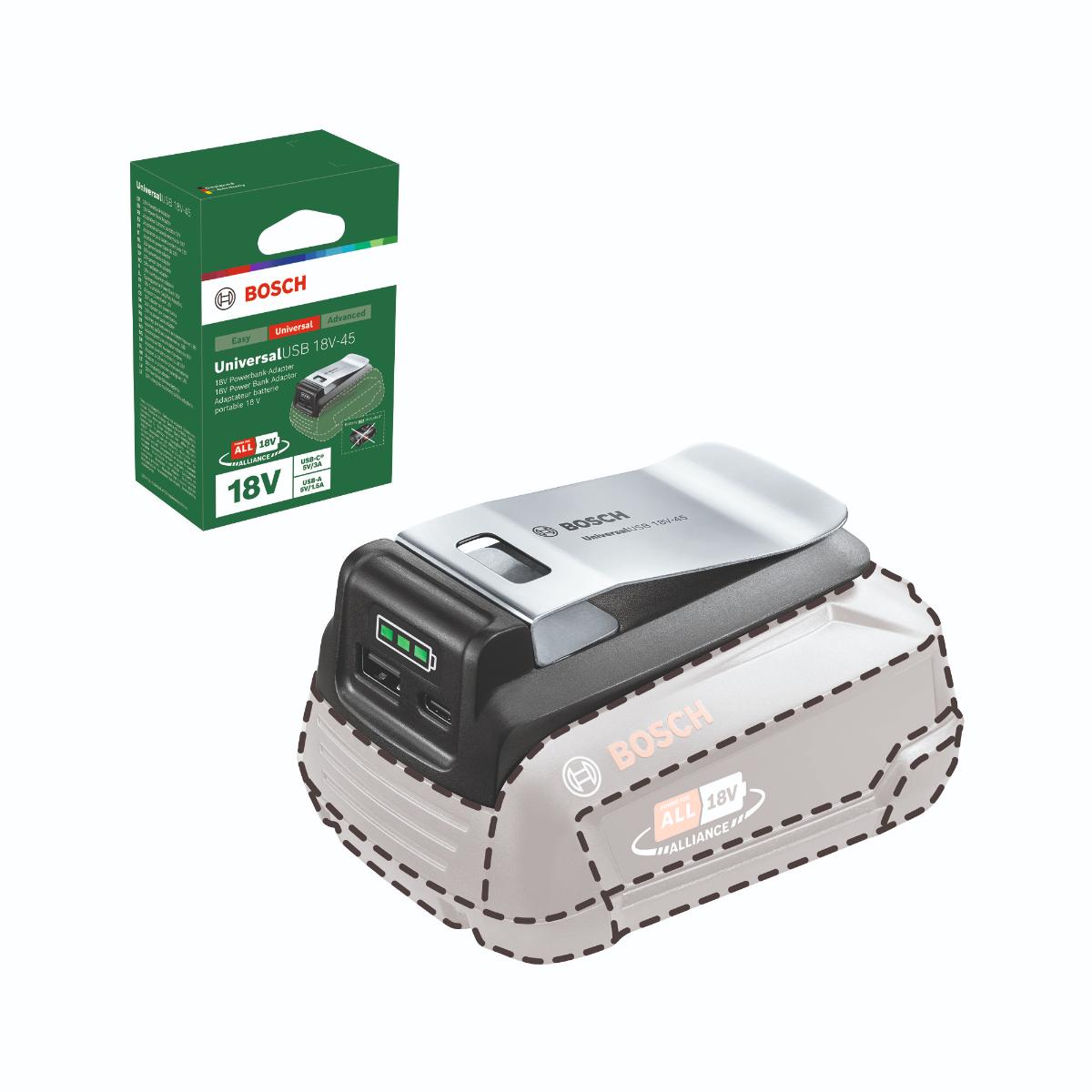 Bosch Ladegerät UniversalUSB 18V-45