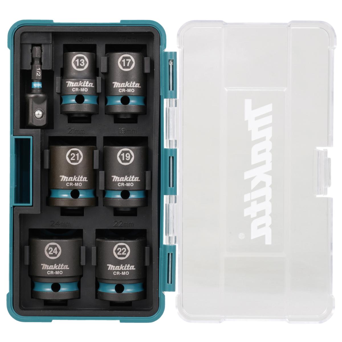 Makita Schlagnuss 7-teiliges Set, IMPACT BLACK 1/2 Zoll , CR-MO, Impact Black