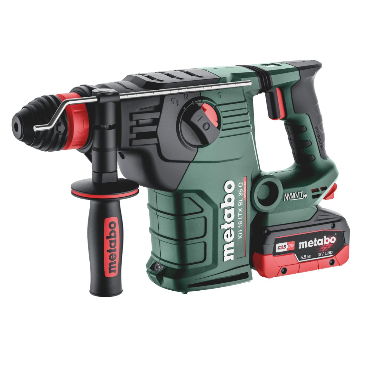 Metabo Akku-Kombihammer KH 18 LTX BL 35 Q - 2x 5,5Ah, ASC 145, metaBOX 185 XL