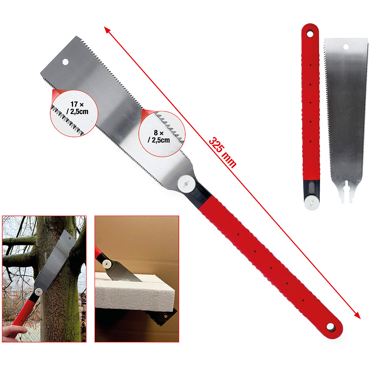 KS Tools Japan-Zugsäge, doppelverzahnt