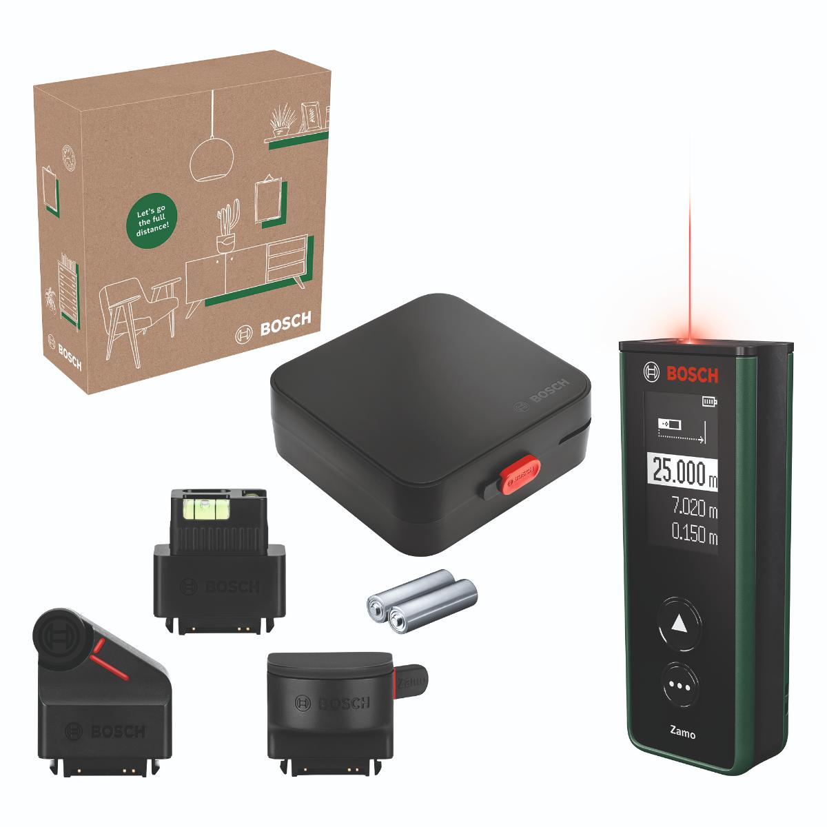 Bosch Digitaler Laser-Entfernungsmesser Zamo Set ECO- Lieferkarton