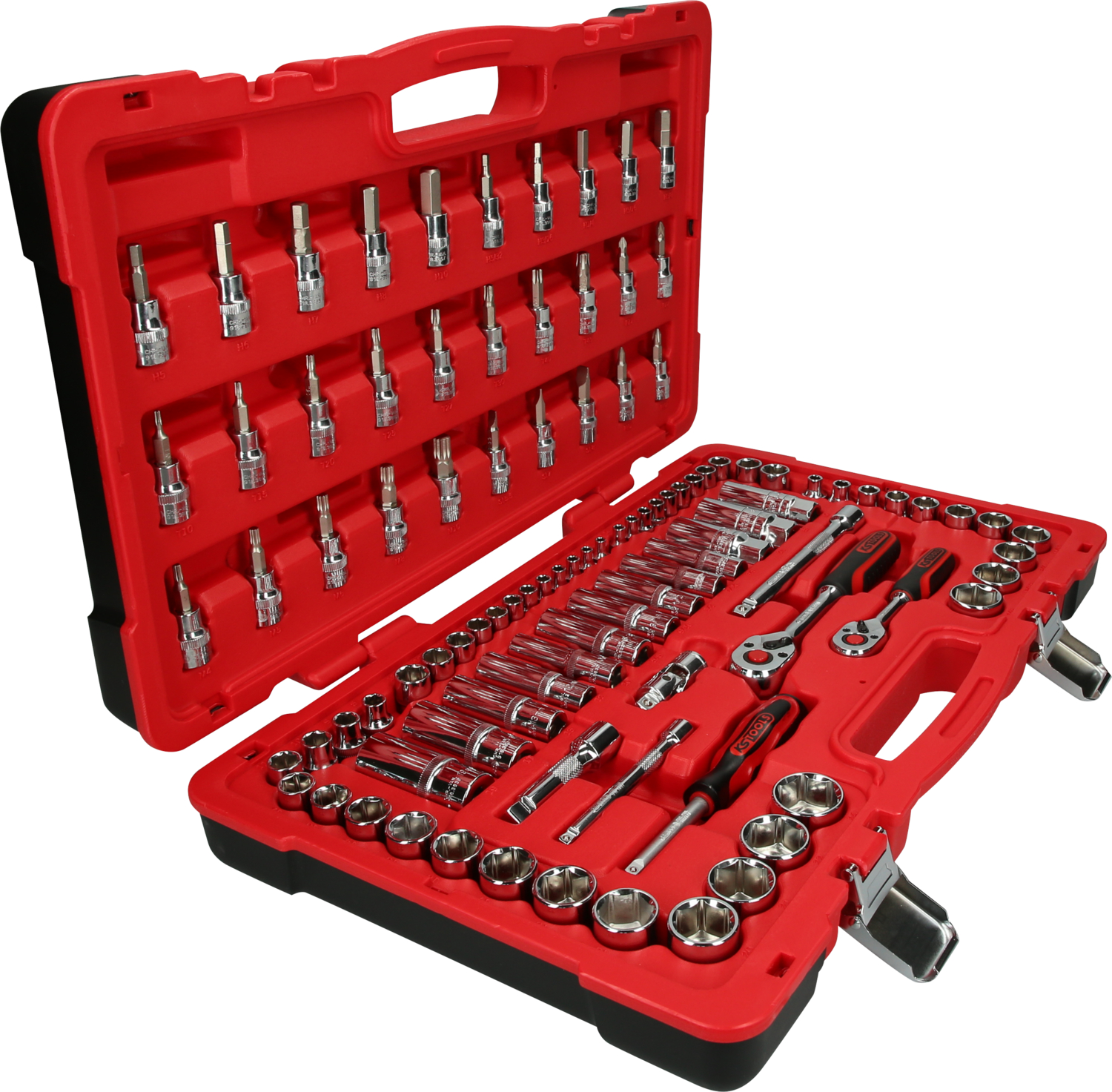 KS Tools 1/4"+3/8" CHROMEplus Steckschlüssel-Satz, 100-tlg