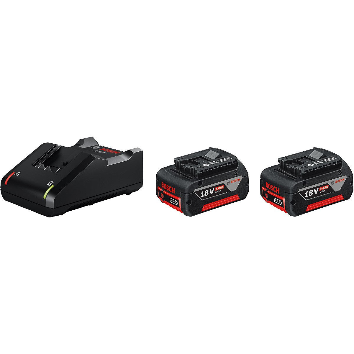 Bosch Akku Starter-Set: 2 x GBA 18 Volt, 4.0 Ah und GAL 18V-40