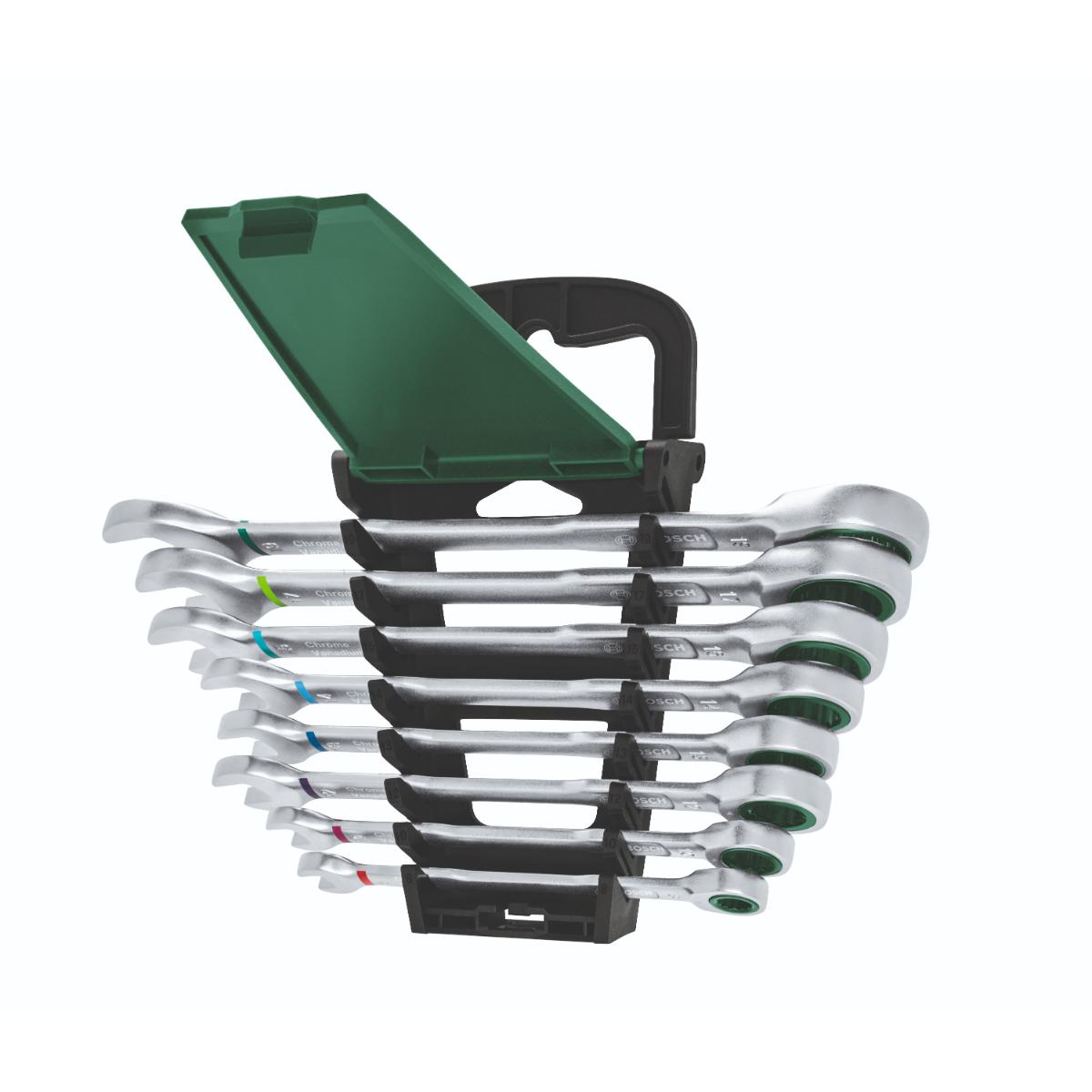 Bosch Schraubenschlüssel mit Ratsche Set 8-teiliges Set