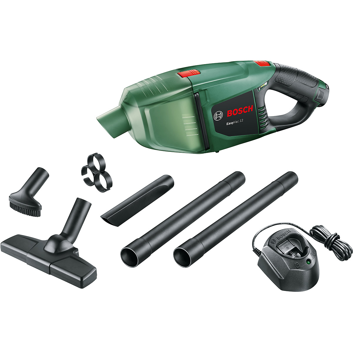 Bosch Akku-Handstaubsauger EasyVac 12, mit 1 x PBA 12V 2.5 Ah Akku, Ladegerät