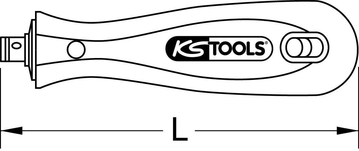 KS Tools 1/4" ERGOTORQUEplus Handgriff für Doppelklingen