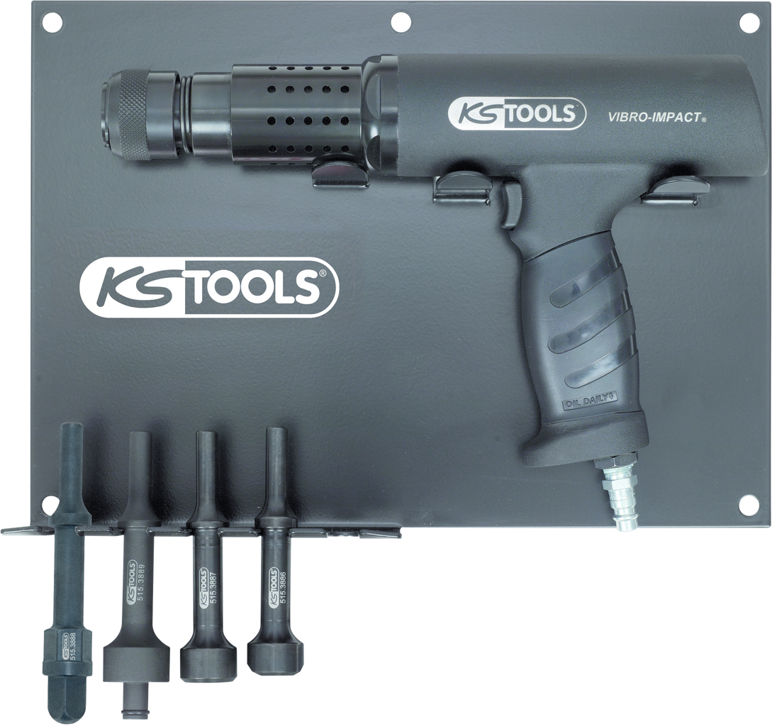 KS Tools Vibro-Impact Druckluft-Meißelhammer-Satz, 6-tlg