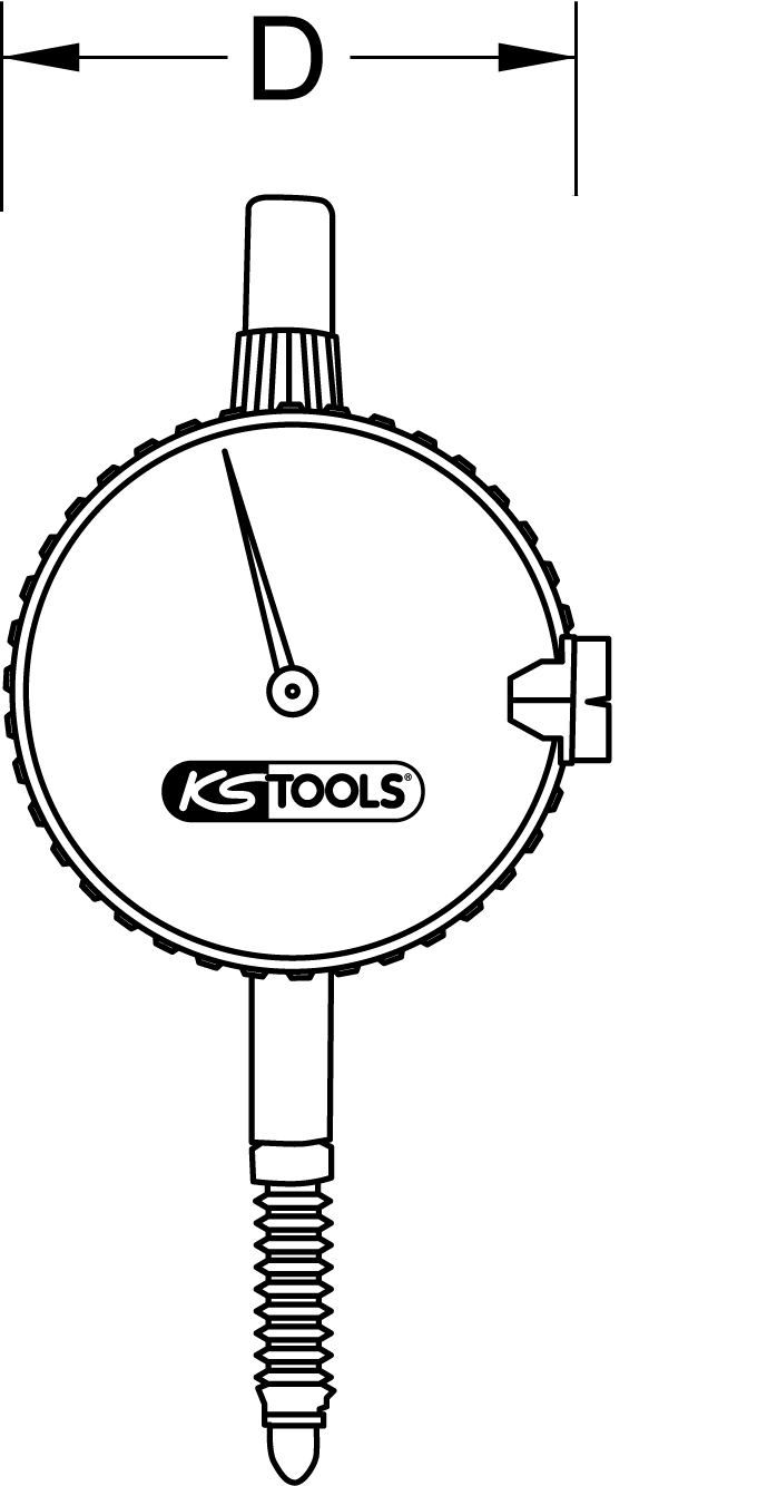 KS Tools Präzisions-Messuhr 0-10mm