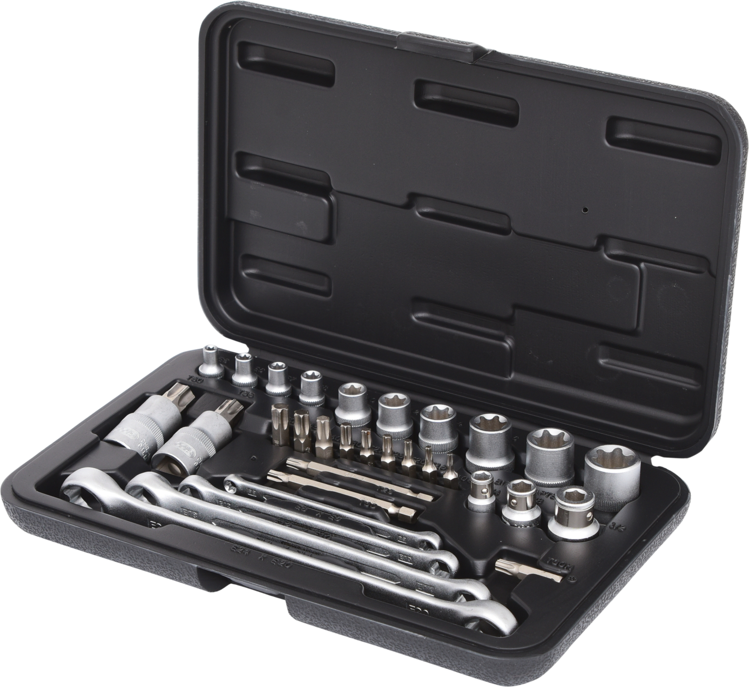 KS Tools 1/4"+3/8"+1/2" Torx-Steckschlüssel-Satz, 31-tlg