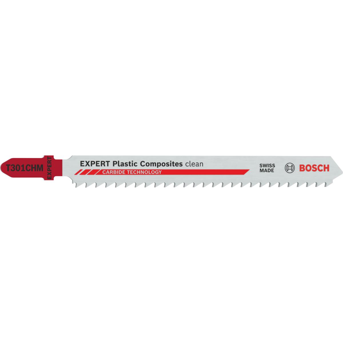 Bosch EXPERT Plastic Composites clean T301CHM Stichsägeblatt, 3-Stück