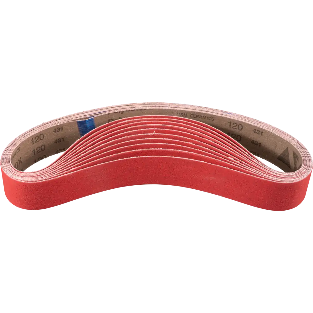PFERD TOOLS Keramikkorn Schleifband BA CO-COOL für Edelstahl-Schliff mit Rohrbandschleifer
