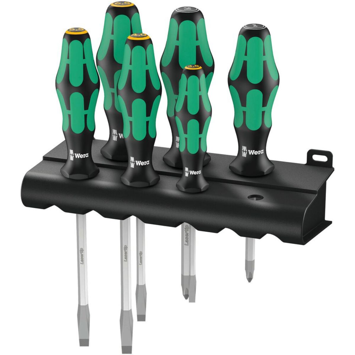 Wera 334/355 SK/6 Schraubendrehersatz Kraftform Plus Lasertip + Rack, 6-teilig