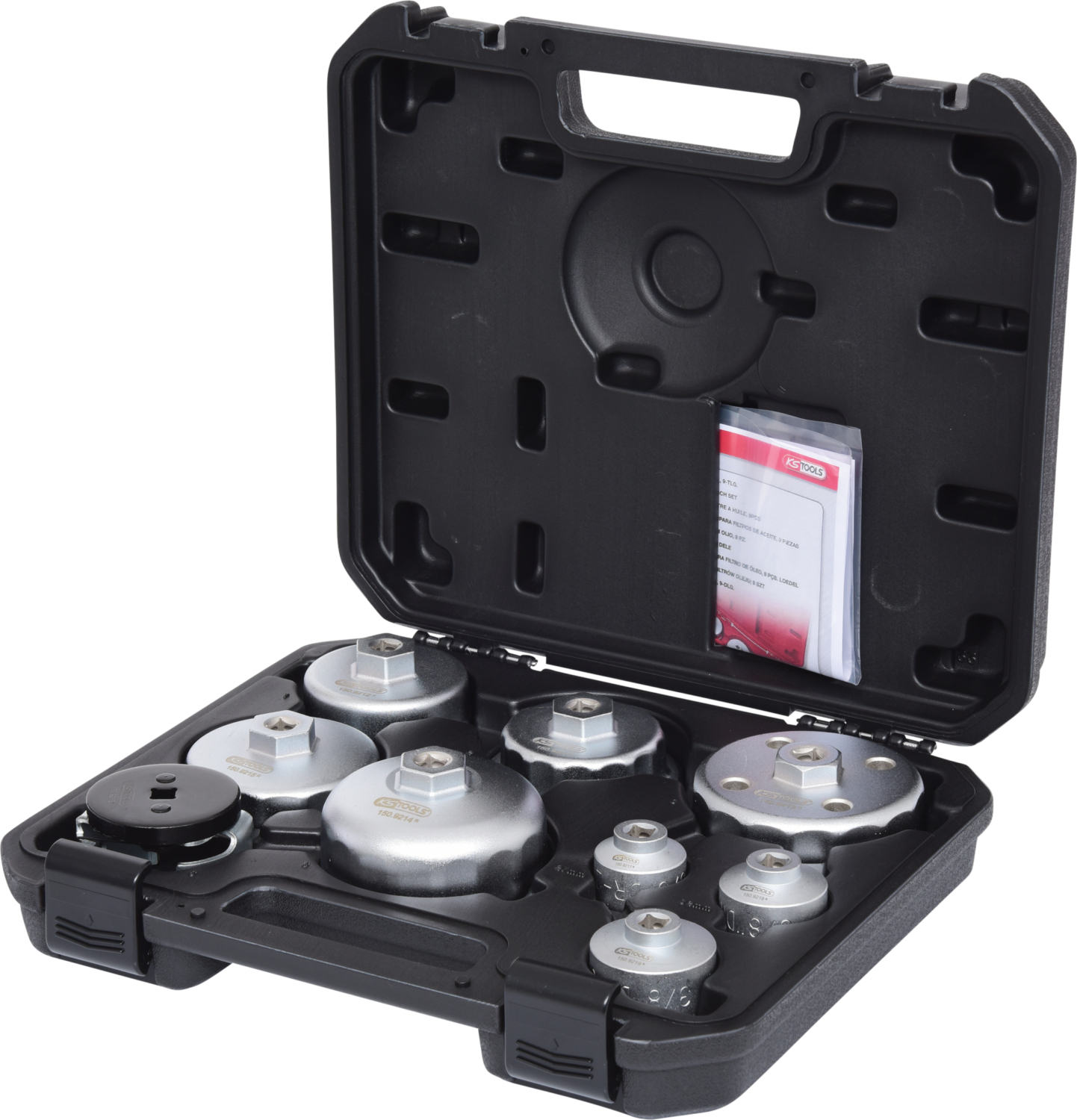 KS Tools Öldienstschlüssel-Satz für Ölfilter- und Filtergehäusedeckel, 9-tlg