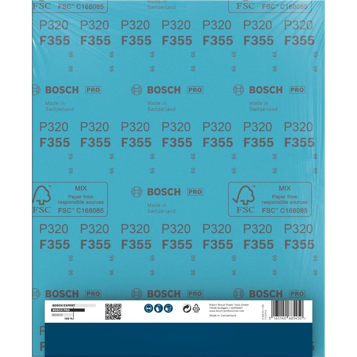 Bosch Schleifblatt C355, Papierschleifblatt, 230 x 280 mm
