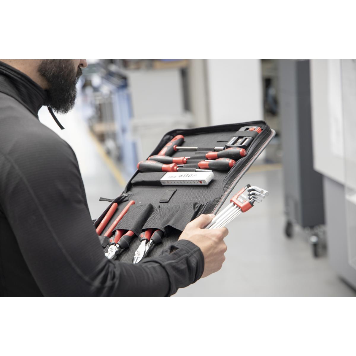 Wiha Werkzeug Set Mechaniker gemischt 32-teilges Set mit Werkzeugmappe