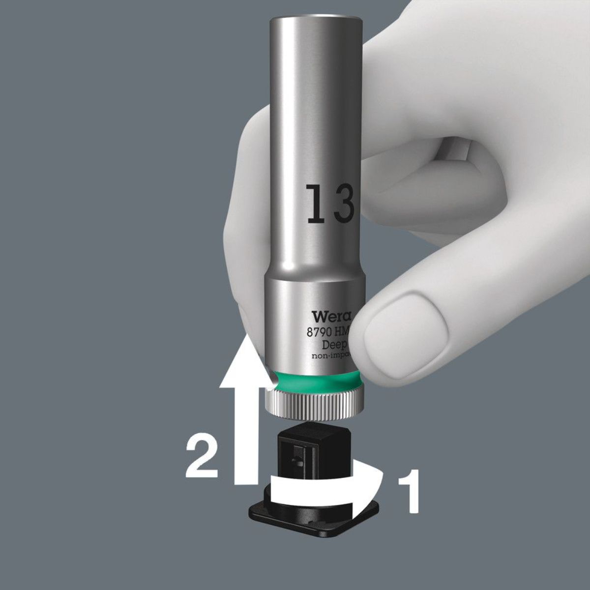 Wera Belt B Deep 1 Steckschlüsseleinsatz-Satz, 3/8"-Antrieb, 9-teilig