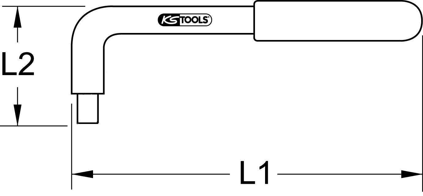 KS Tools 1/2" Winkel-Aufsteckschlüssel mit Schutzisolierung