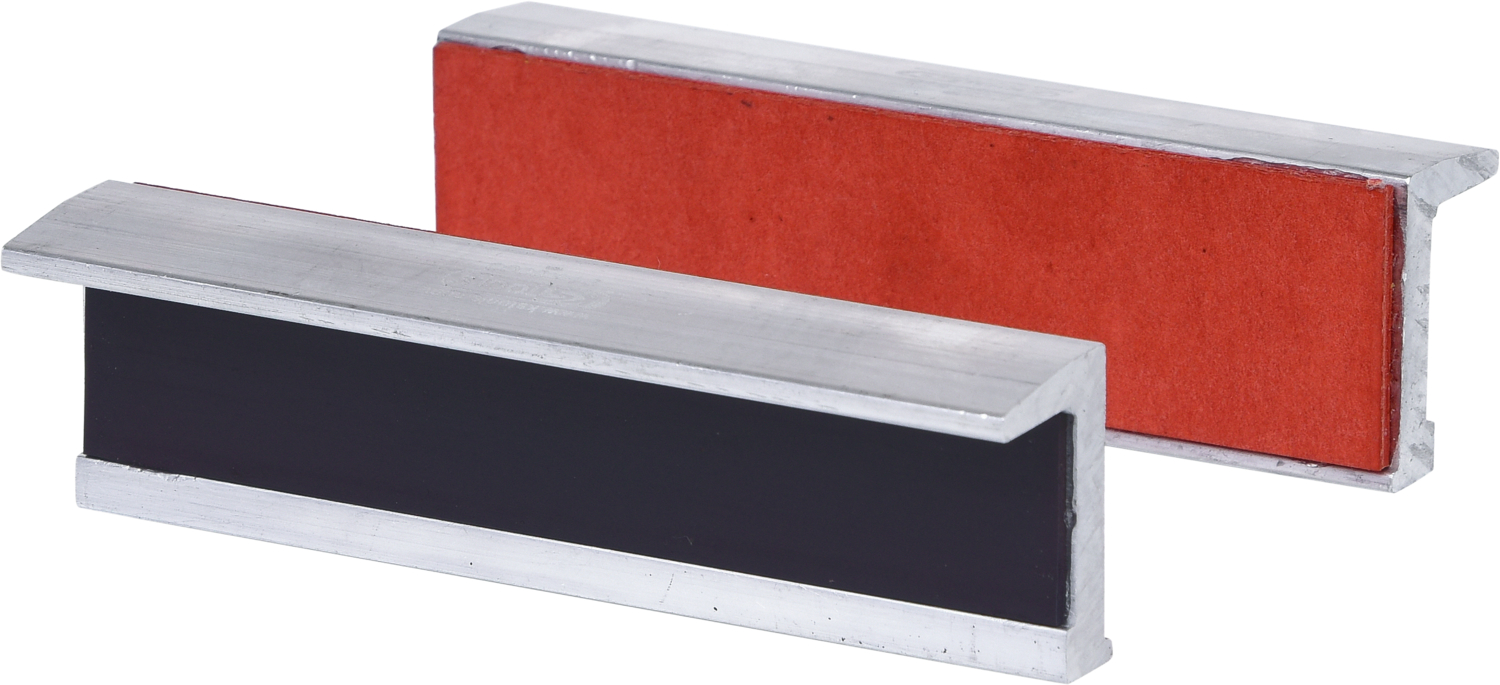 KS Tools Alu-Schraubstock-Schonbacken,Gummibesatz