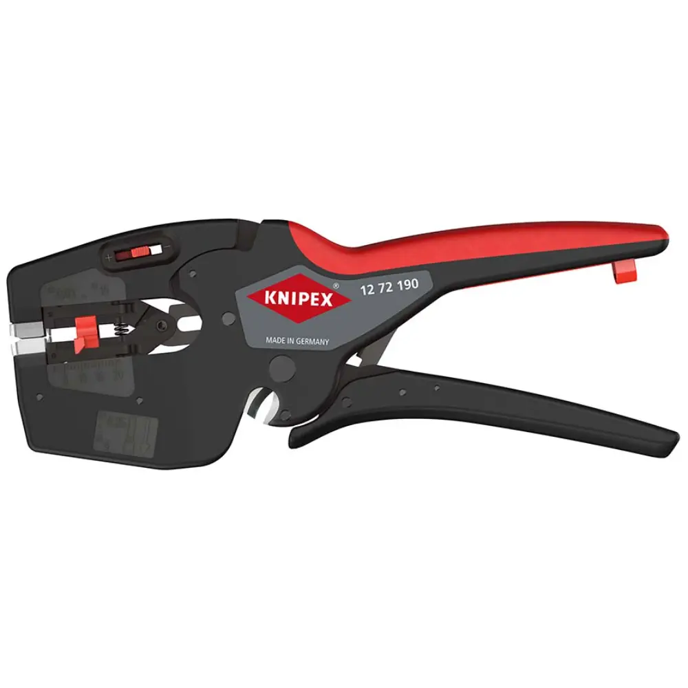 KNIPEX NexStrip Elektriker-Multiwerkzeug mit rutschhemmenden Kunststoff-Hüllen 190 mm