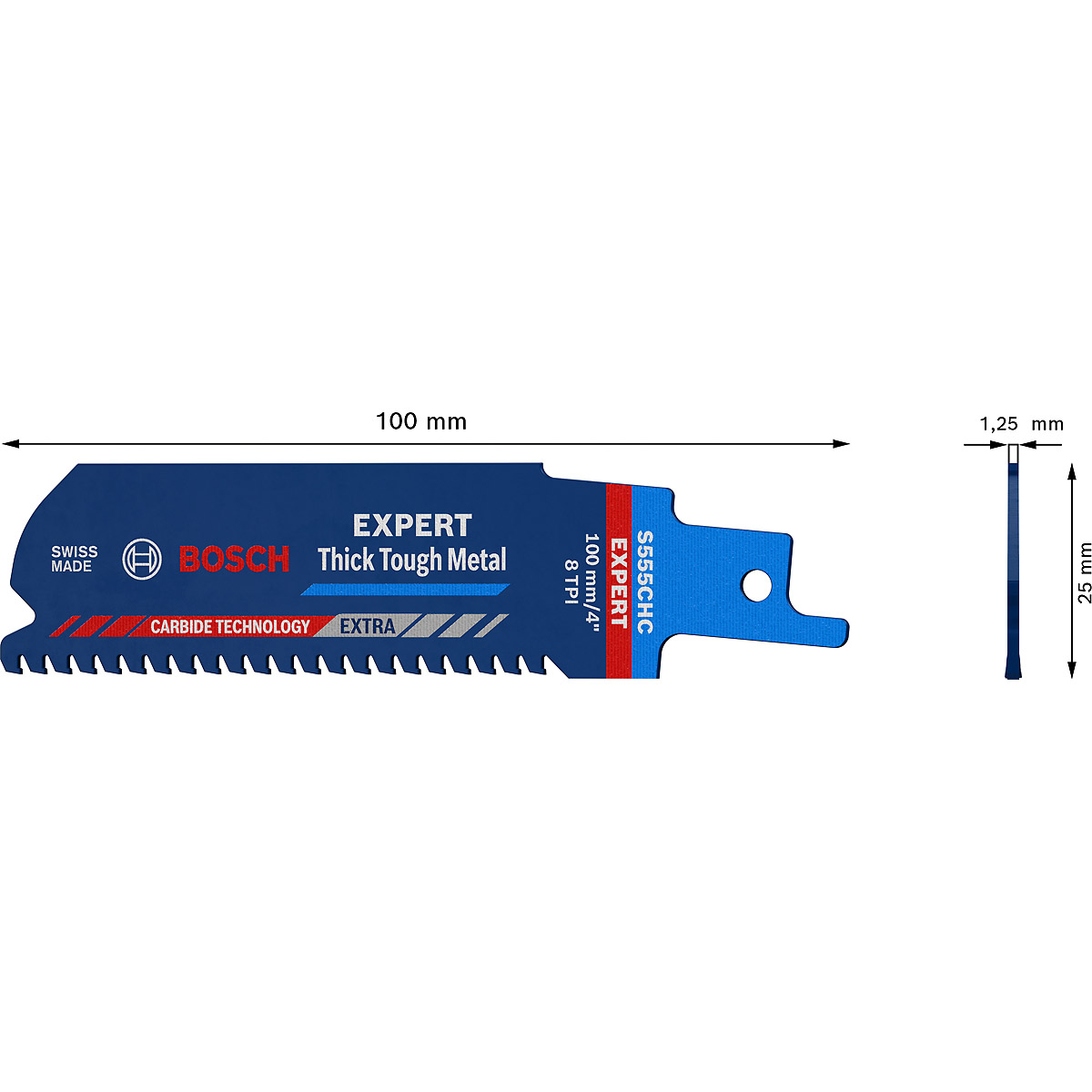 Bosch EXPERT ‘Thick Tough Metal’ S 555 CHC Säbelsägeblatt