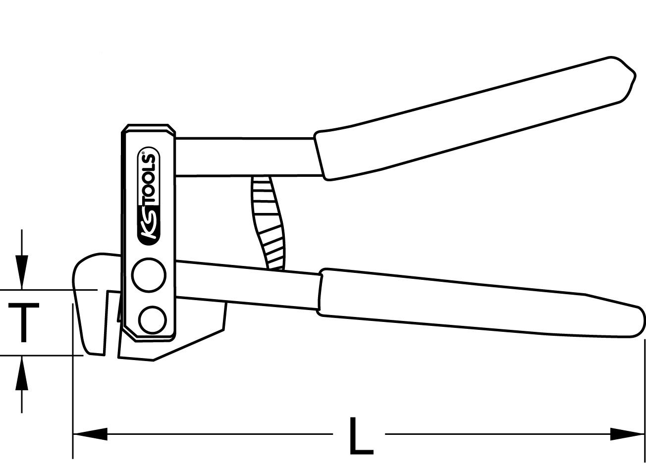 KS Tools Mini-Absetzzange, 220mm