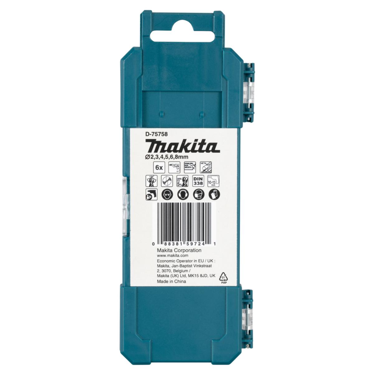 Makita HSS Co Metallbohrer-Set Ø 2,0 - 8,0 mm - D-75758