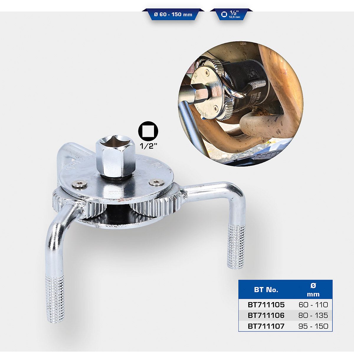 Brilliant Tools 3-Arm Ölfilterschlüssel