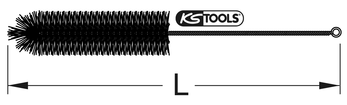 KS Tools BRONZEplus Zylinderbürste, Draht, gewellt, 300 mm