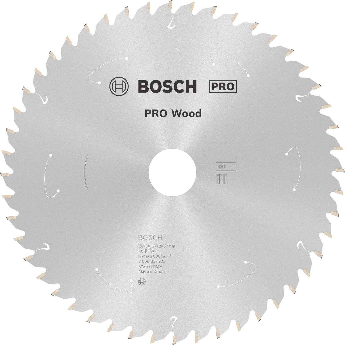 Bosch PRO Akku-Kreissägeblatt Standard for Wood B 190x20 T48